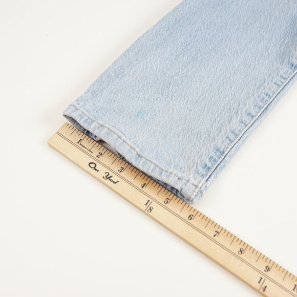 Levis 501 Original Fit Stretch Button Fly Light Wash Blue Jeans Womens Sz 25 - Picture 8 of 15
